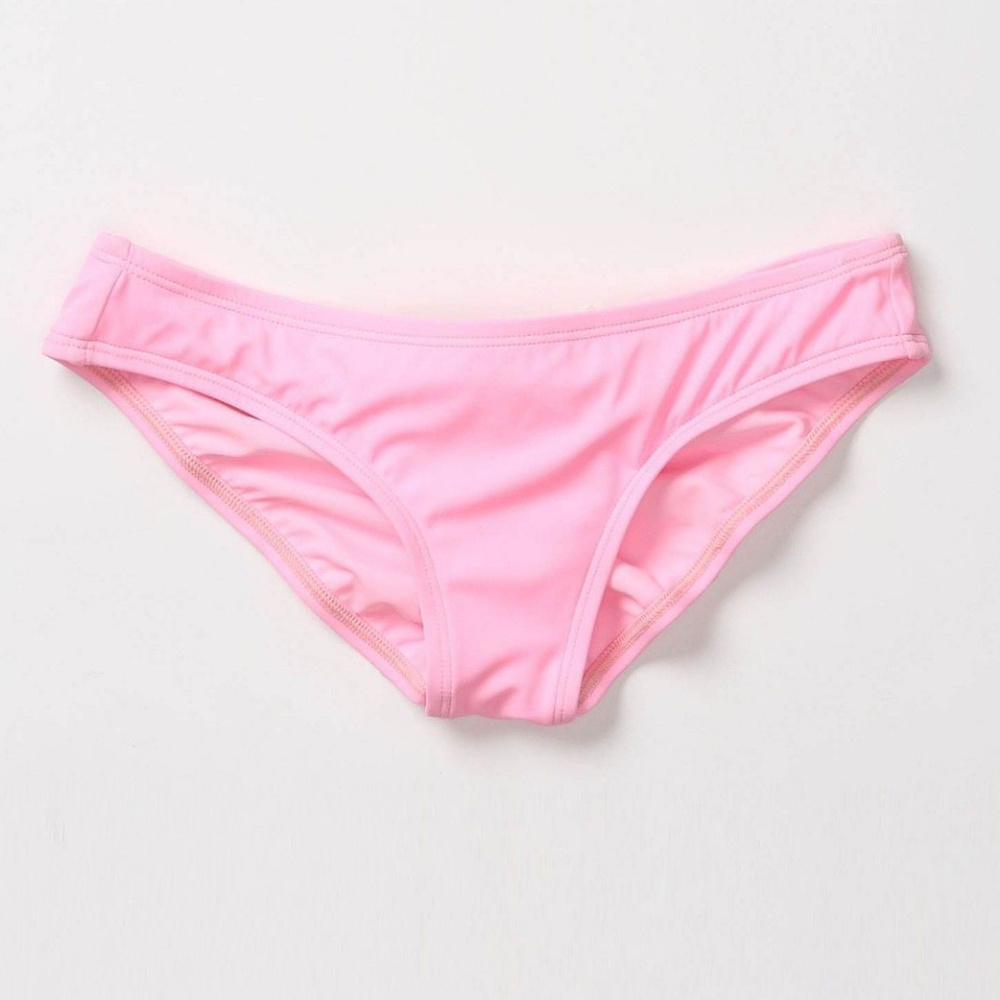 Anthropologie Pink Ruched Back Bikini Swimsuit Bottom By Lolli, Size XS NWT